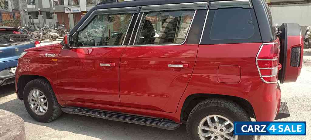 Red And Black Mahindra TUV300 T8 automatic disel