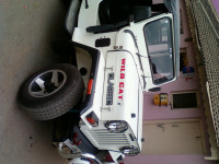 White Mahindra Jeep